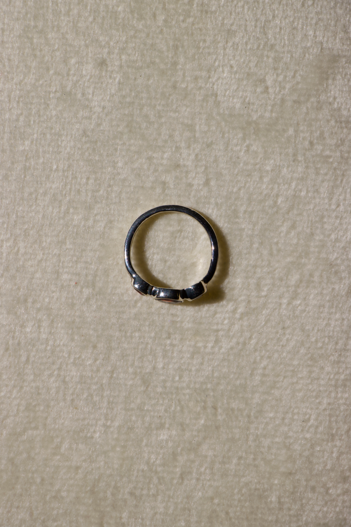 Sterling Silver 3 Stone Garnet Ring