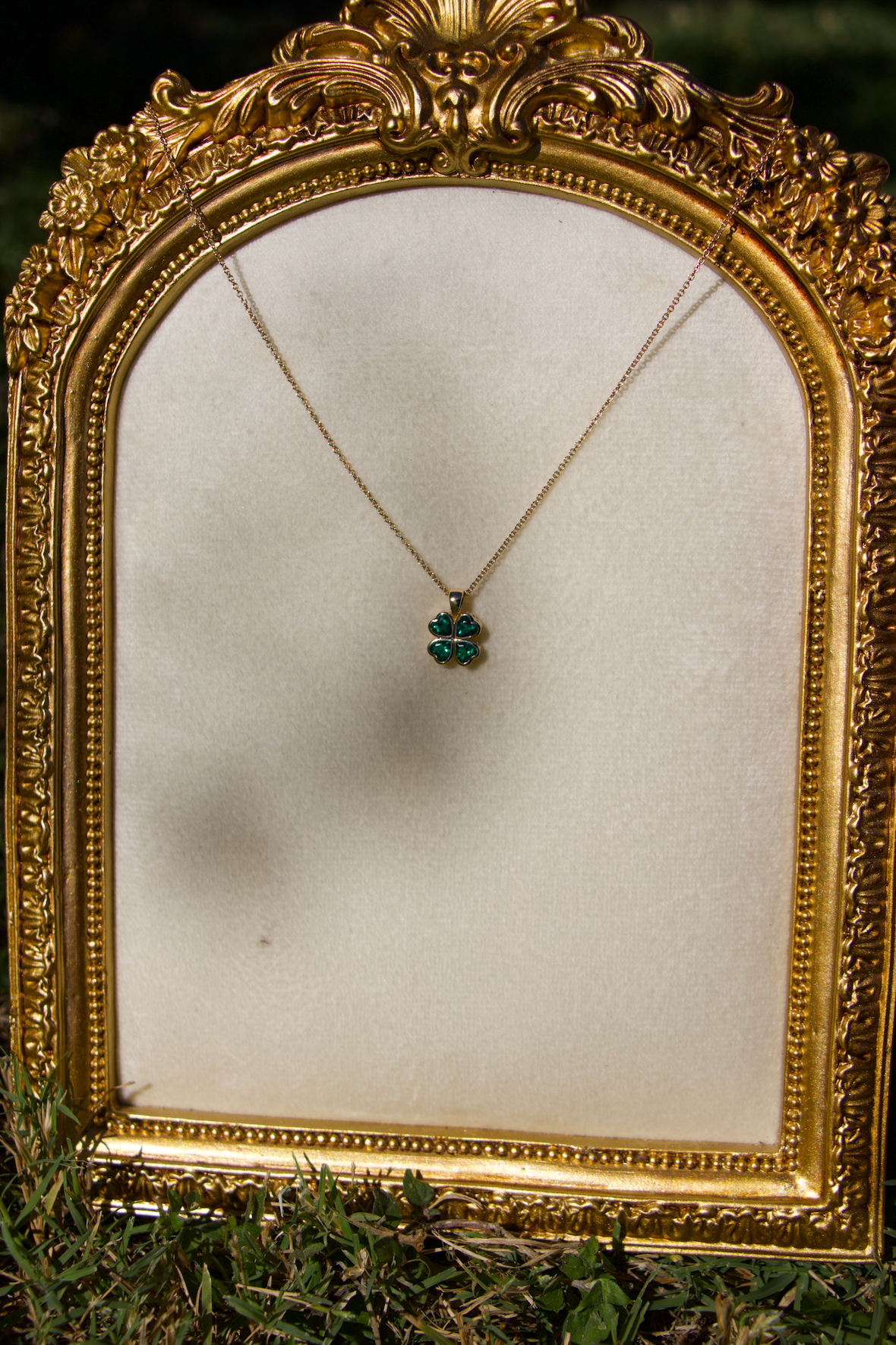 Summer's Clover-14k Gold Clover Pendant