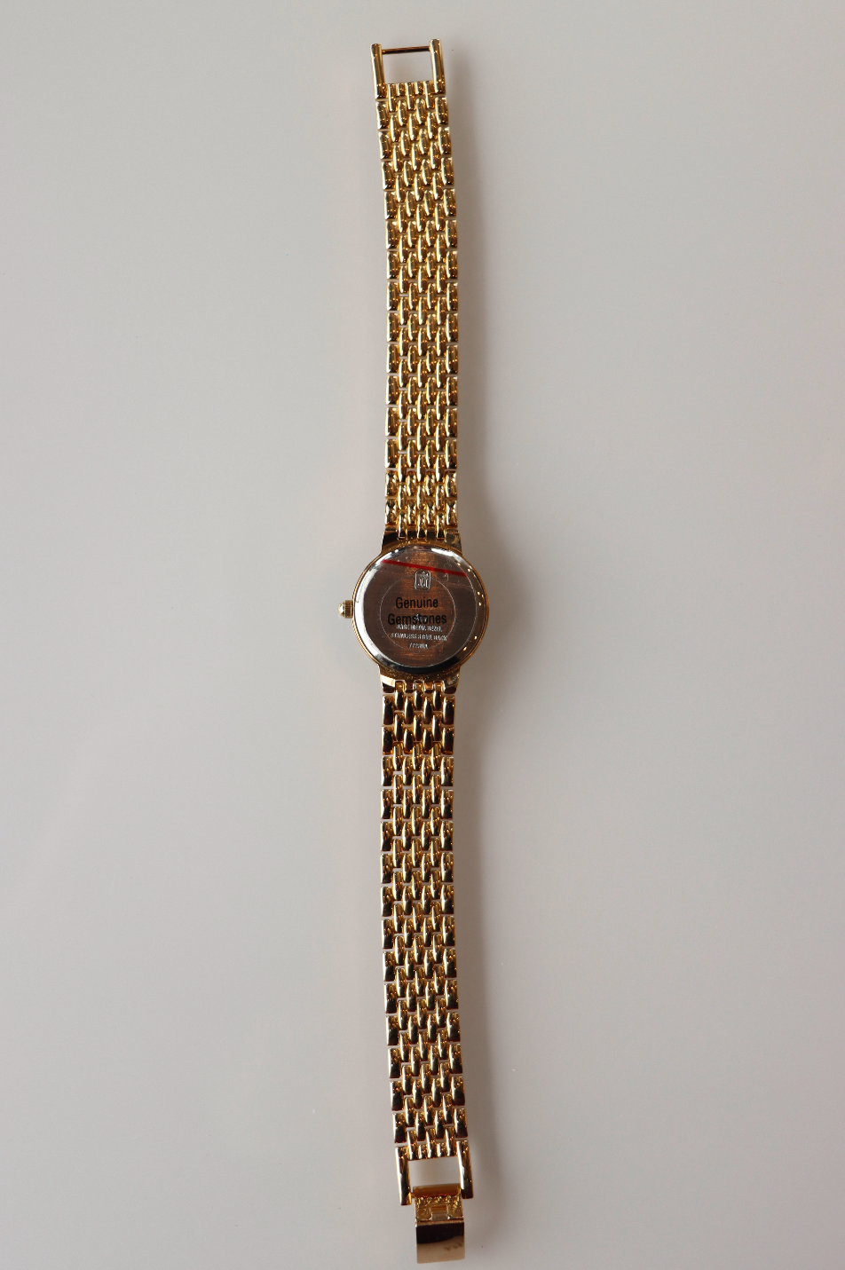 Jules Jurgenson Blue Gemstone Vintage Gold Tone Watch