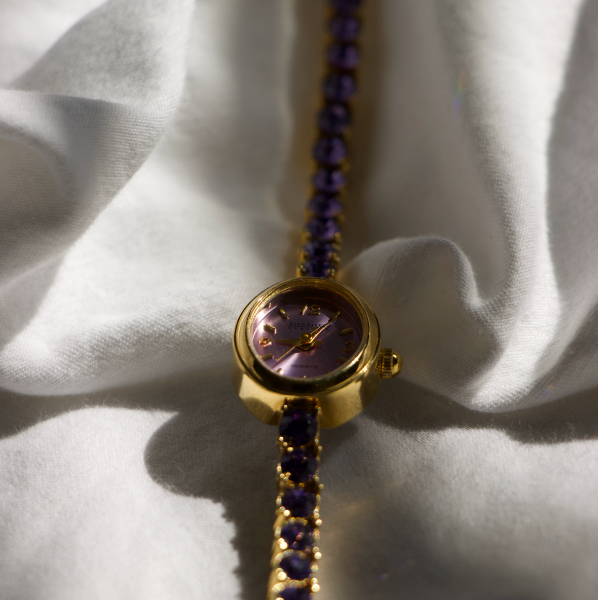 Joann Rivers Purple Crystal watch