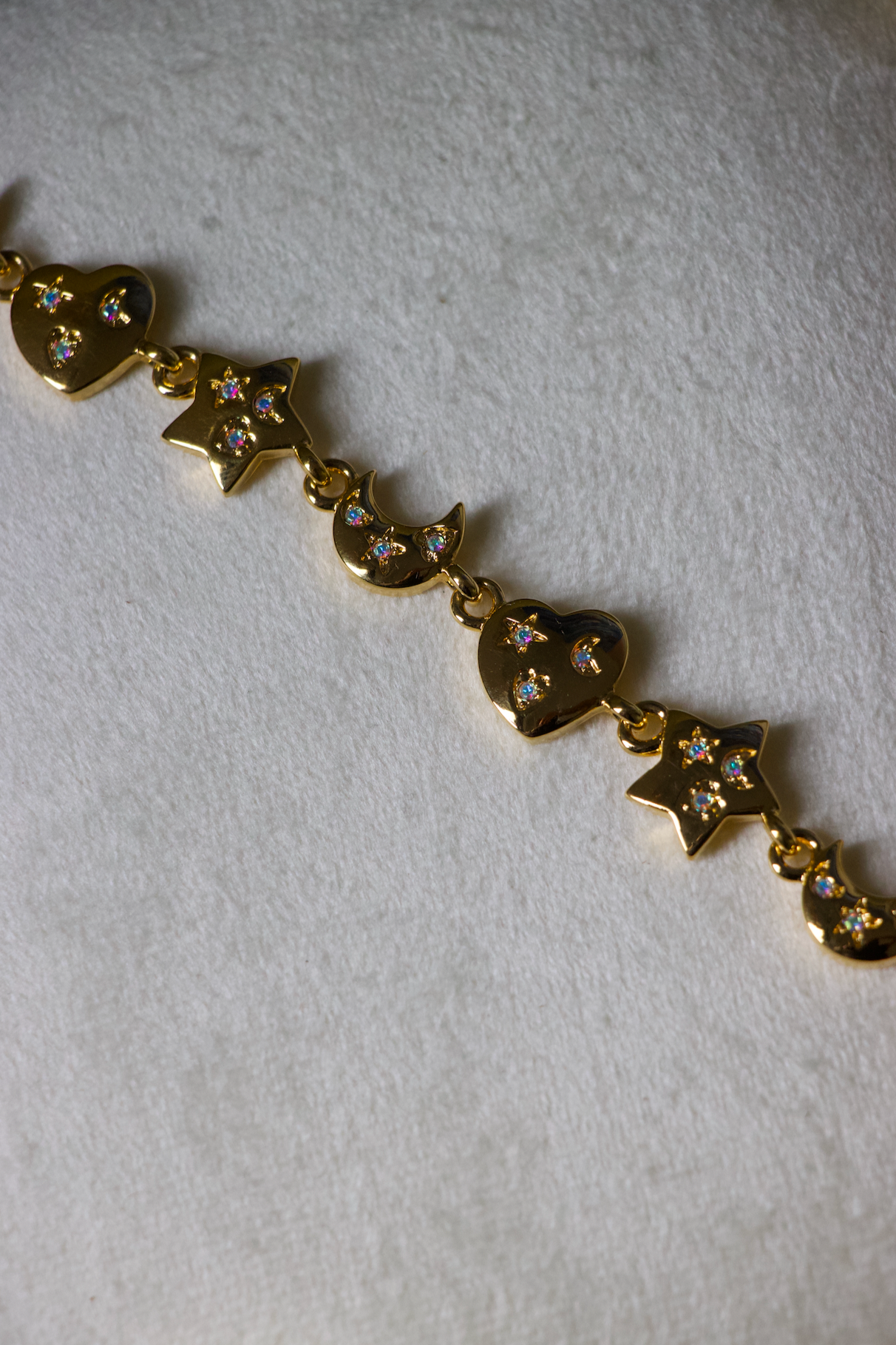 Kirks Folly Vintage Moon Star and Heart Charm Bracelet