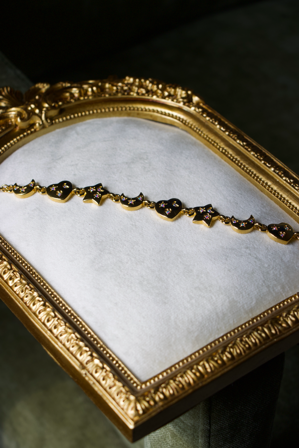 Kirks Folly Vintage Moon Star and Heart Charm Bracelet