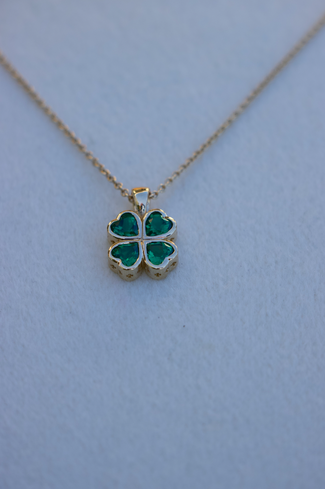Summer's Clover-14k Gold Clover Pendant