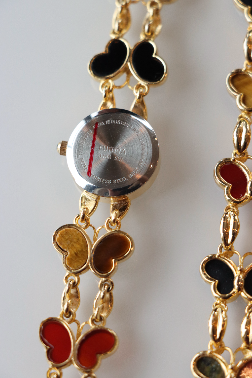 Futura: Vintage Enamel Butterfly Watch with Matching Bracelet
