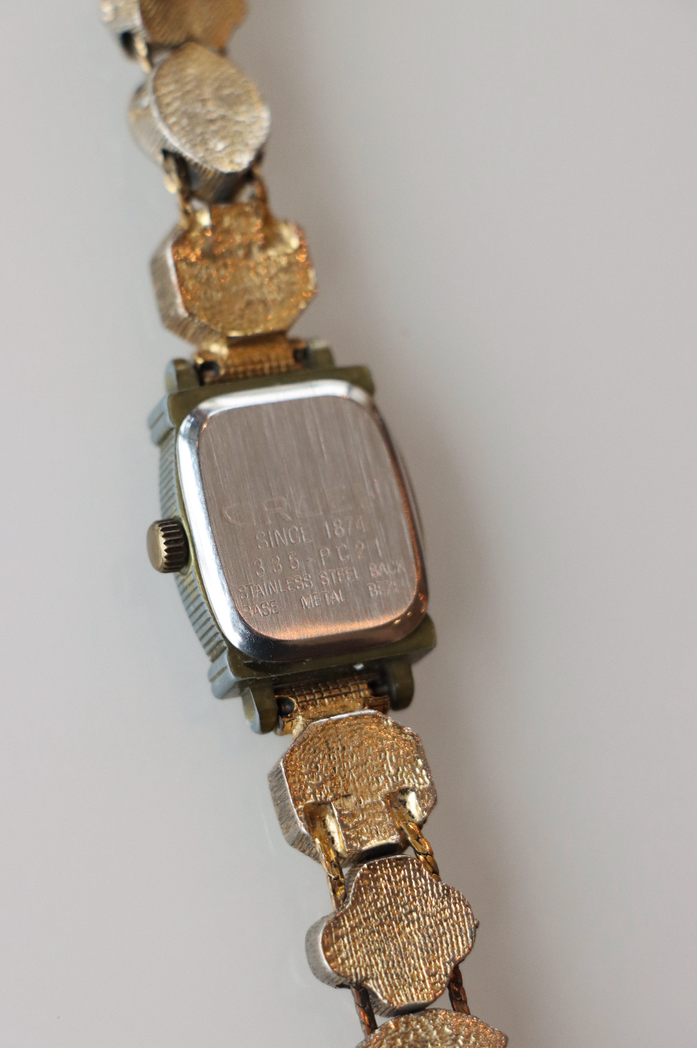 Gruen Vintage Gold Tone Multi Stone Watch