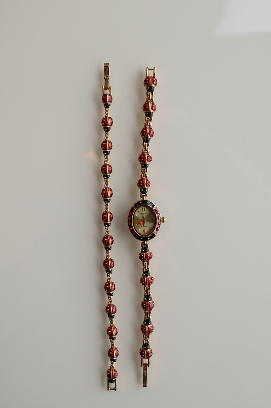 Joan Rivers Ladybug Watch and Bracelete