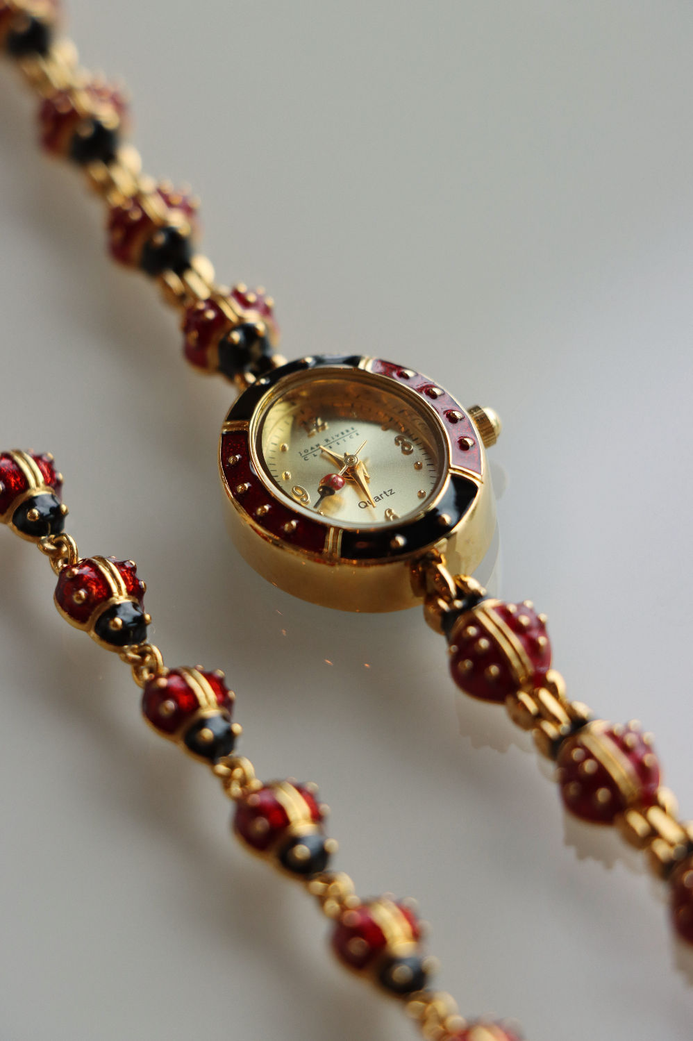 Joan Rivers Ladybug Watch and Bracelete